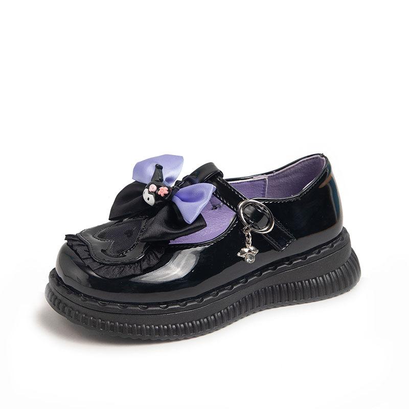 

Lolita girls leather shoes, new spring model, soft-soled versatile children s princess shoes, girls student single shoes, trendy 26Inner Length16cm чёрный