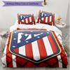 Set copripiumino 3 pezzi (1*Copripiumino + 2*Federe, Senza Nucleo), Set Biancheria da Letto Morbido Stagione Unica Atletico Madrid Print, Regalo Decorazione Camera da Letto