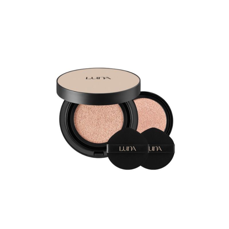 LUNA Long Lasting Cushion Foundation 13.5g (+Refill) SPF50+ PA++++ High Coverage Conceal Fixing Base Makeup