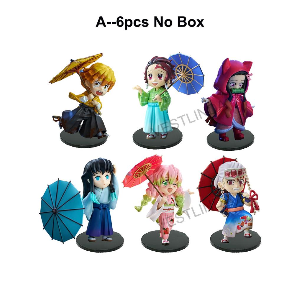 1/12PCS Ghost Slayer Blade Plum Rain Series Blind Box PVC Cute Humanoid Doll Anime Peripheral Collection Model Blind Box Gifts