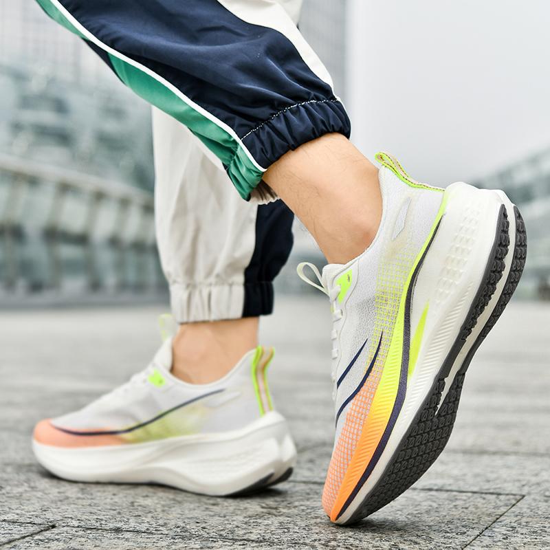 Women's Casual Sneakers*Men Sports Shoes Carbon Plate Running Male Marathon Racing Shock-absorbing Athletics Training Shoes Gym