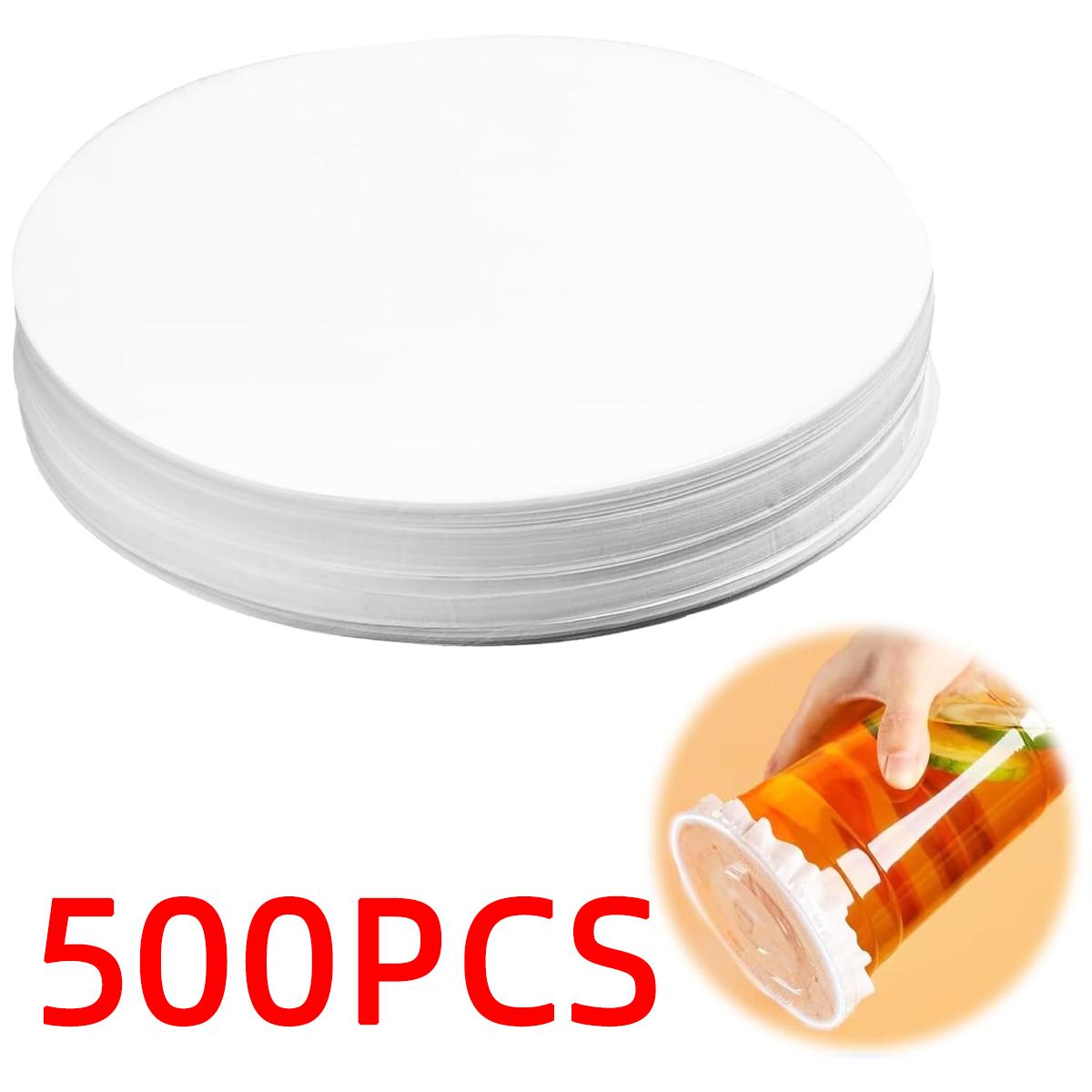 

500pcs White Leak Proof Cup Lid Circular Sealing Paper Pad Anti Overflow Paper Suitable For Plastic Beverage Milk Tea Coffee Bev