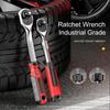 72 Teeth 1/4 "1/2 " Telescopic Socket Wrench Ratchet Spanner CR-V Quick Release Professional Auto Repair Hand Tools