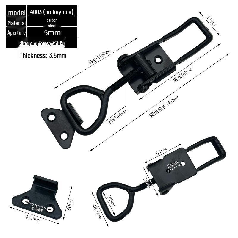 Adjustable 304 Stainless Steel Door Bolt Latch Toggle Fixture