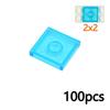 MOC Transparent Bulk Bricks 1x1 2x4 1x4 Clear Building Block Wall Panels and Baseplates