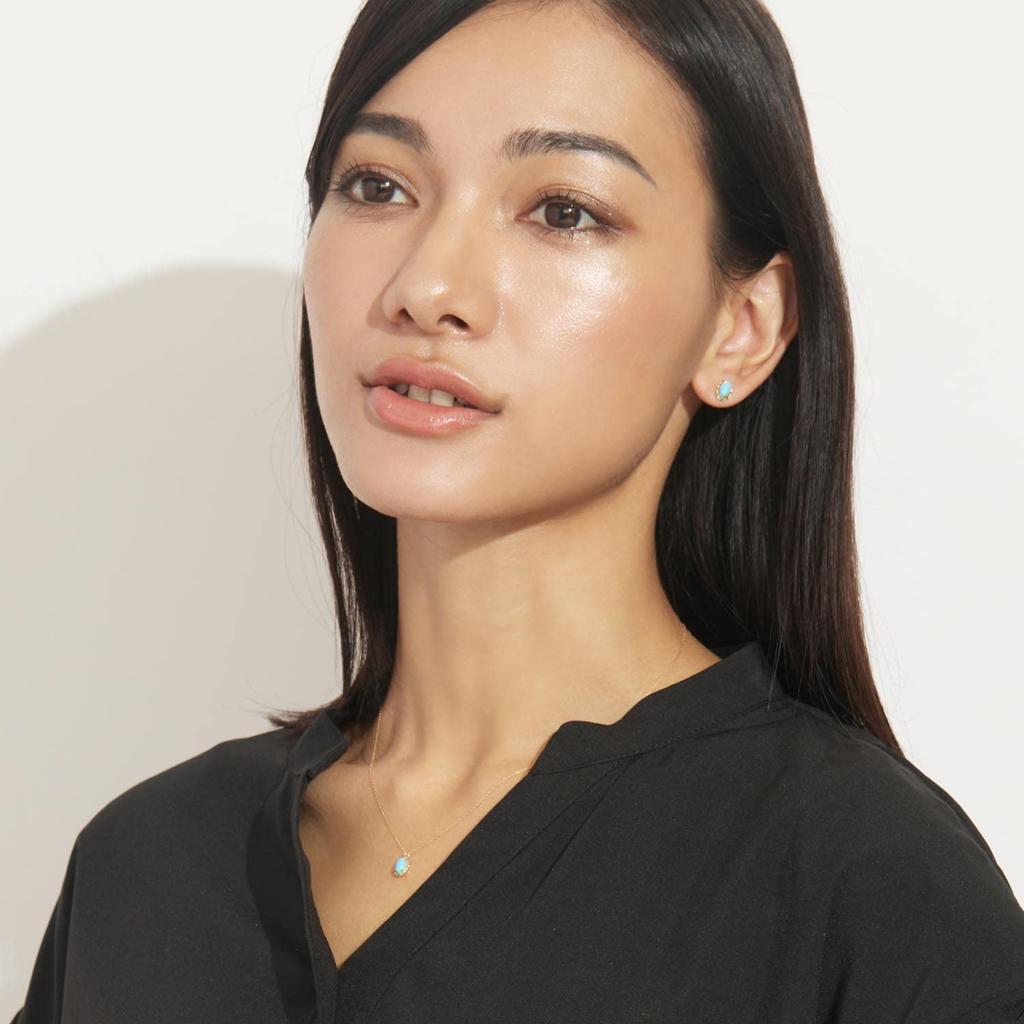 Lala Christie Türkis 18K Damenohrringe, 0,5 Karat, Gold, le56-0027-yg