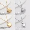 Metal Necklace with Heart Shaped Locket Pendant Adjustable Neckchain Ornament