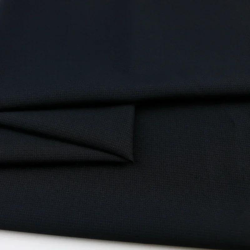 100x150cm Dark Patterned Thin Anti-wrinkle Suit Fabric for Clothes Vest Trousers Sewing Checkered Striped Cloth Black Blue