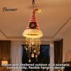 Front Porch Hanging Decor Christmas Hat Lantern, Glowing Santa Cap Decorative Light with LED String Indoor Living Room Ornaments And Pendants, Pendant