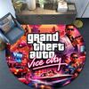 Grand Theft Auto2,Runder Teppich,Teppich für Wohnzimmer Schlafzimmer Sofa Spielzimmer Dekoration,Rutschfeste Bodenmatte