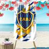 Goldene Sterne geschirmte Brillanz Druck Strandtuch, schnell trocknend, geeignet für Reisen, Outdoor-Sport, Joggen, den Strand und Schwimmen, Geschenk