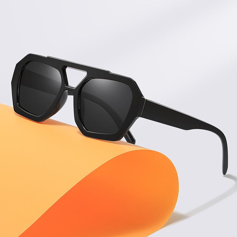 Double Beam Irregular Sunglasses Retro Personalized Sunglasses Trendy Sunglasses