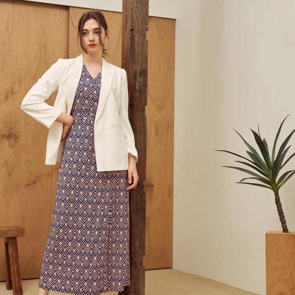 Lipbbam Creora Romona 3 4 Sleeve Long Wrap Dress Ldm10di01