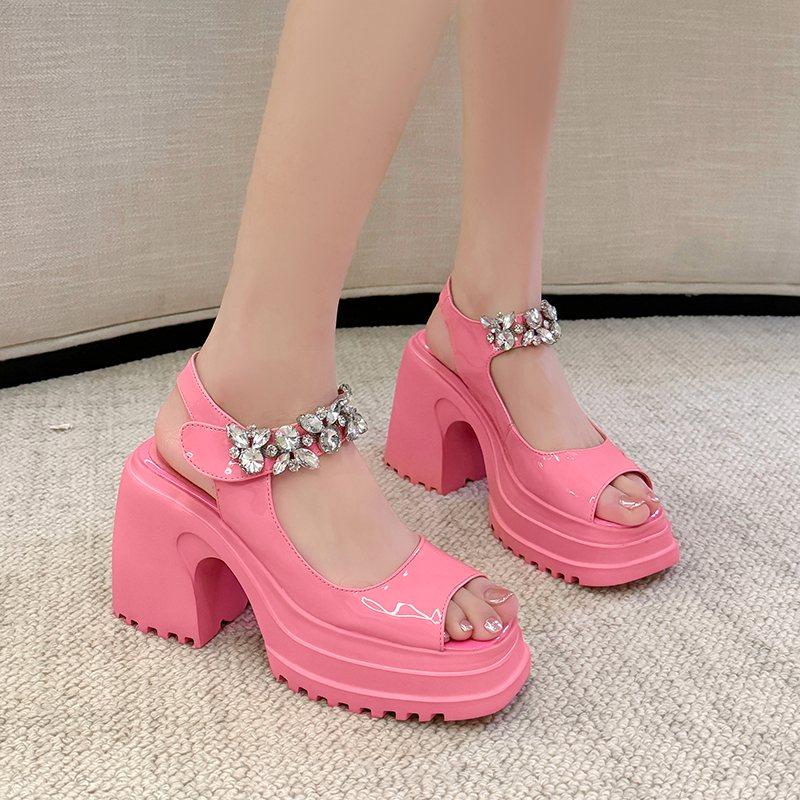 Krazing Pot из коровьей кожи с открытым носком — фото 14