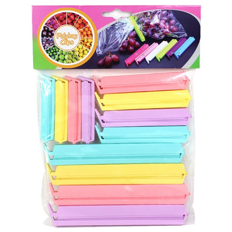 

12 шт./упак. портативное кухонное хранилище для еды, закусок, уплотнительная сумка, зажимы, зажим для герметика, пластиковый инструмент 12PCS/PACK