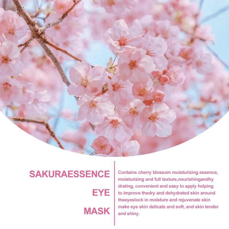Cherry Blossom Extract Eye Mask Anti-Wrinkle Eye Patches Fade Fine Line Remove Dark Circle Bag Anti-Puffiness Moisturizing Brighten Skin Care