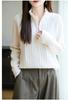 Elegant Pure Wool Cable Knit Sweater: Women's Half-High Collar, Zipper, Long Sleeve, Loose Fit