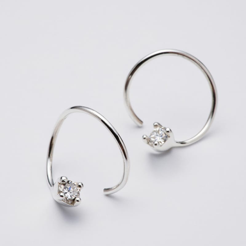 Liersi G-clef Diamond 0.1ct Earrings