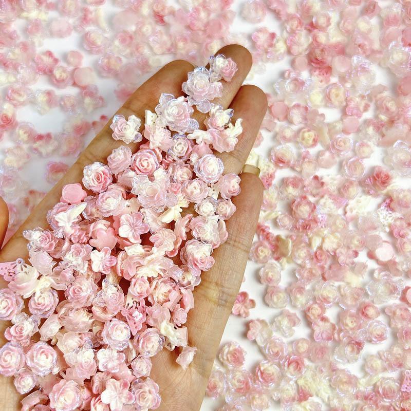 Hot-Selling Floral Color Nail Art Kit Luminous Resin Spring Fresh Nail Art Accessories