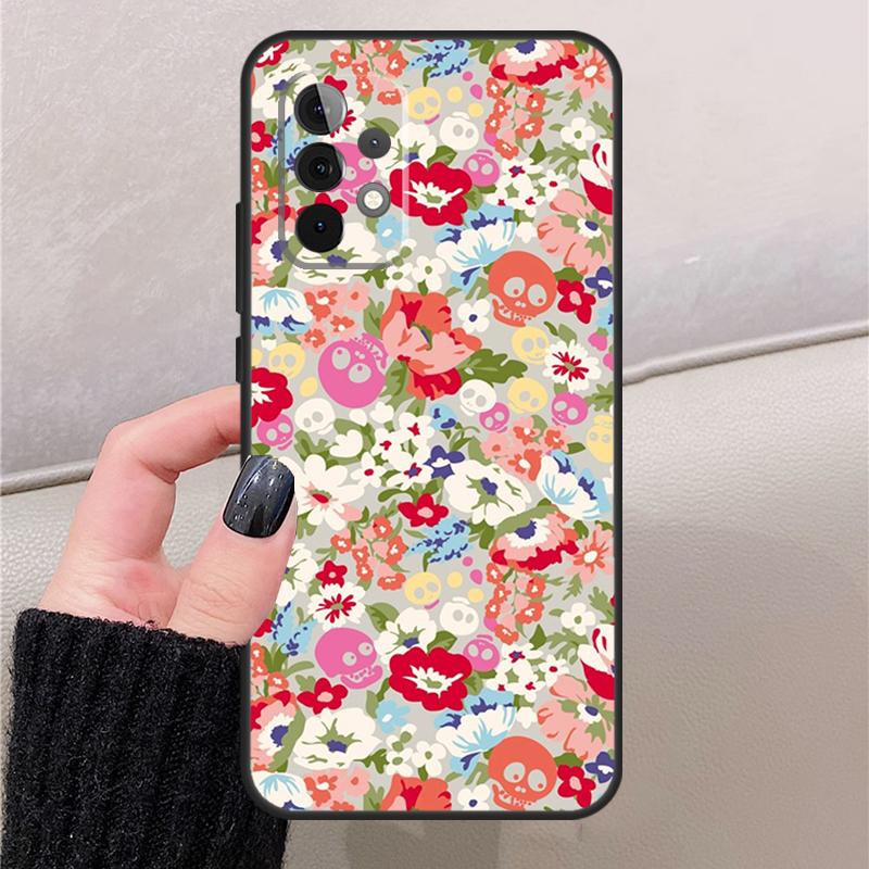 Floral Theme Pattern For Samsung Galaxy A37 A17 A57 A55 A35 A15 A32 A12 A52 A54 A34 A14 A56 A36 A16 A13 A53 Case