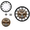 25cm Circular Iron Wall Clock with a Travel Inspired Map
