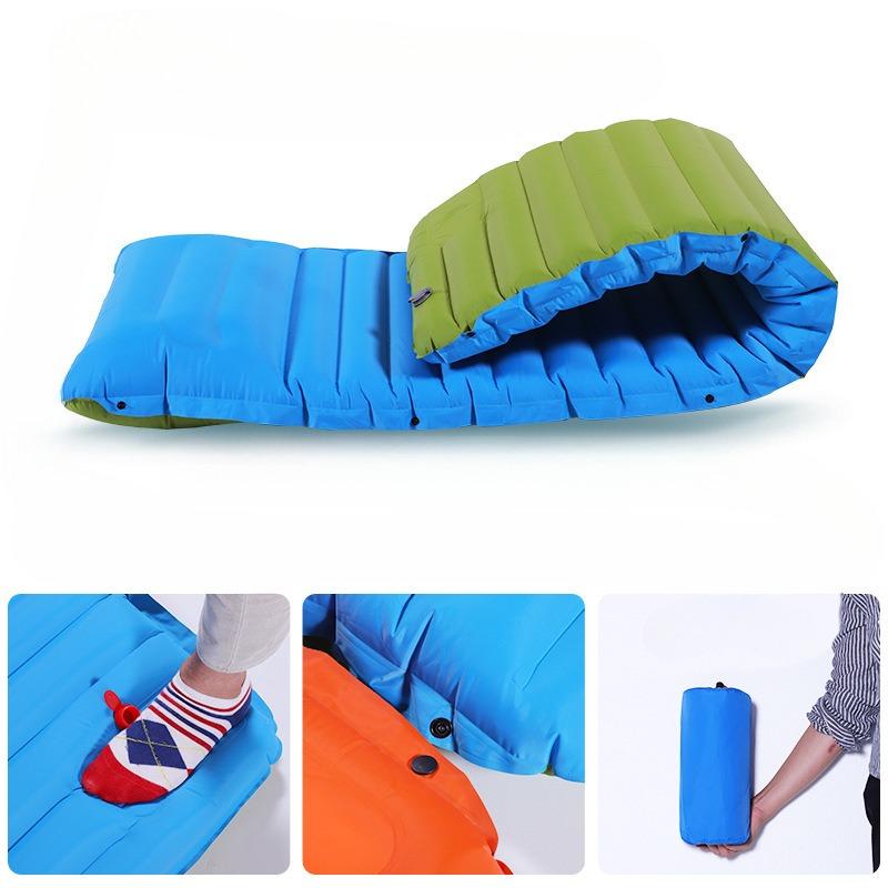 1PC Outdoor Camping Tent Foot-on TPU Inflatable Mattress, Automatic Portable Beach Folding Picnic Mat