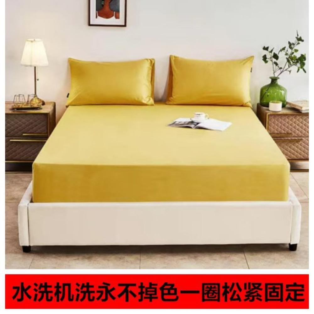 Summer Washed Cotton Fitted Sheet Set, All-around Wrap Mattress Cover, Baby Friendly Single Bed Sheet Mattress Protector