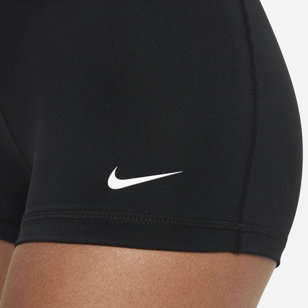 Nike Pro Logo High-Waisted Sports Shorts Women Bottoms Black CZ9857-010
