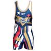 New Style Men's American Wrestling One-piece Suit Sleeveless Weightlifting Clothing Boxing Leather Coat Tights Running Ratio