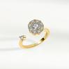 New Rotating Ring Relieves Anxiety Flower Ring Set Decompression Zircon Ring