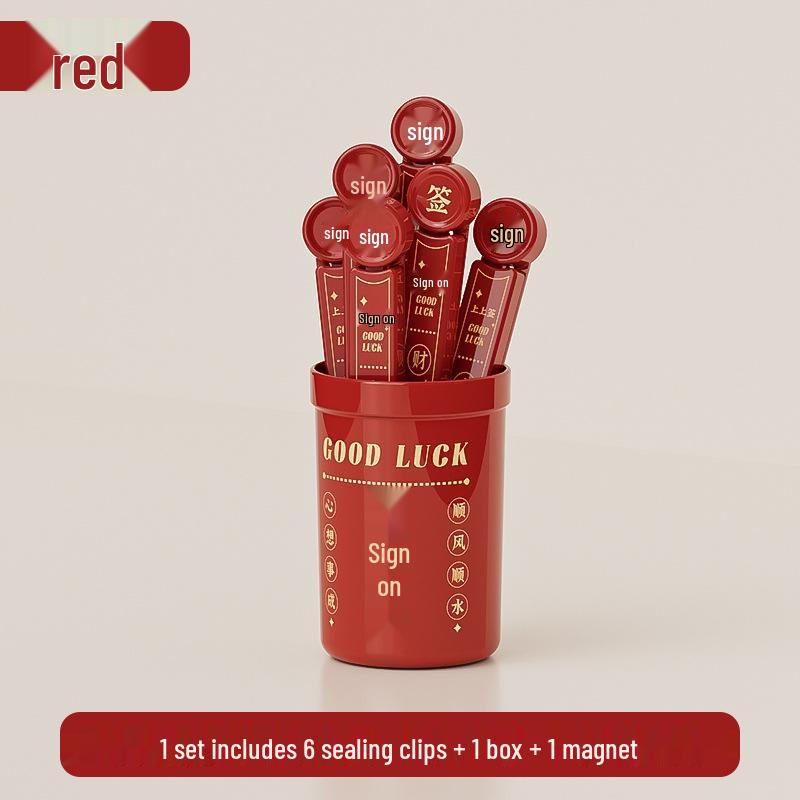 Магнитные влагонепроницаемые клипсы для запечатывания пищевых пакетов  Счастливый знак