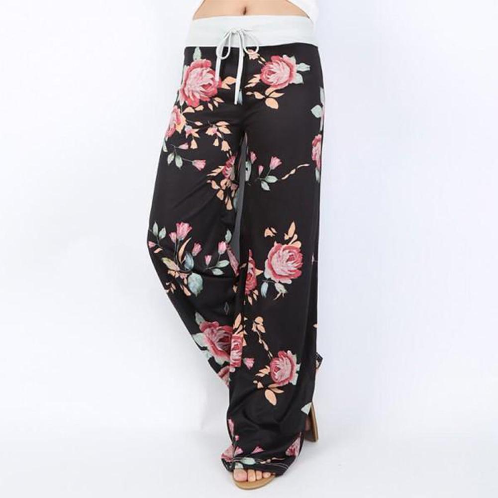 Buy Flower Print Straight Pants Women 