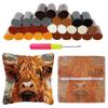 Home Decor Cushion Cover Suitable Animal 3D DIY Latch Hook Pillow Kit for Christmas Halloween Sofa Bedroom Car Pillow Cover
