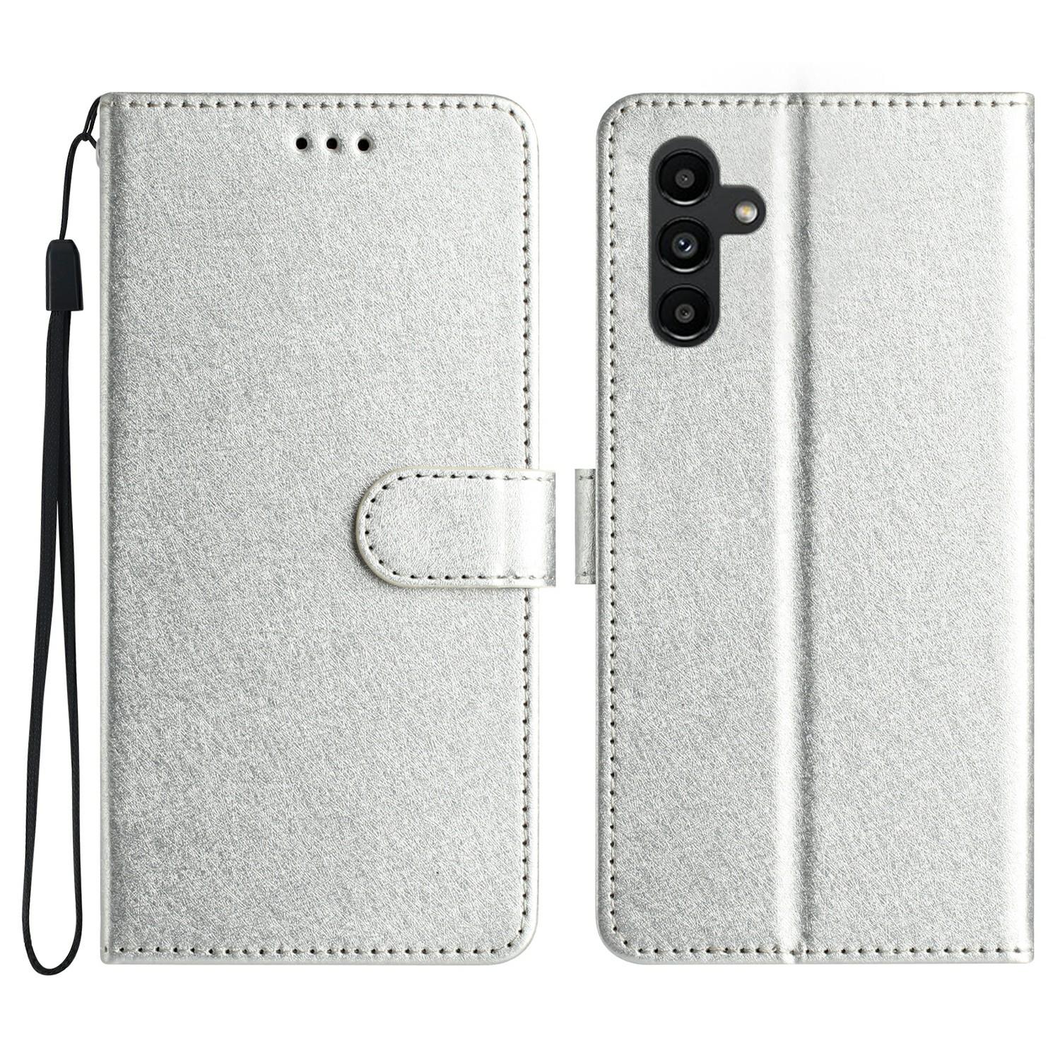 

Для Samsung Galaxy A36 5G Чохол-гаманець Шкіряний Фоліо Чохол для телефону Магнітна застібка Silver