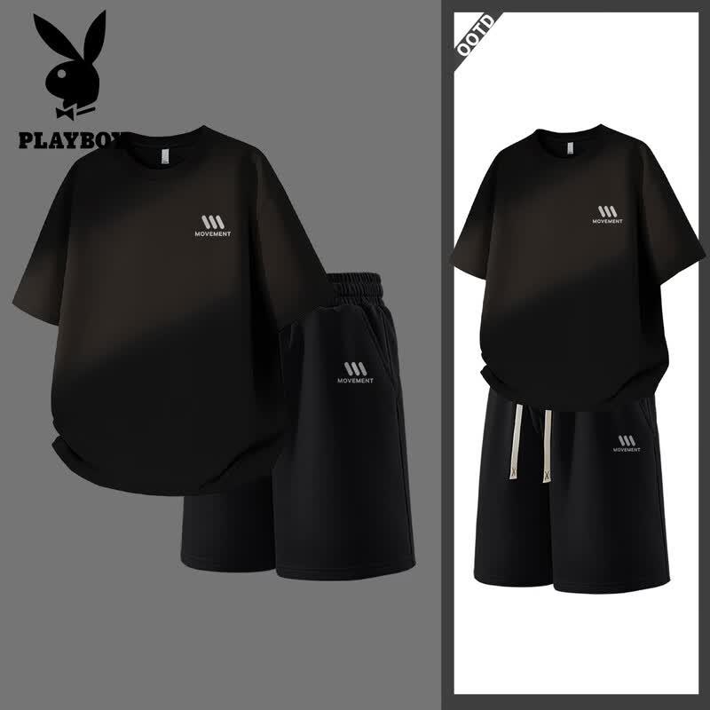 Мужской летний комплект из футболки с коротким рукавом и шорт Playboy 2026 3XL