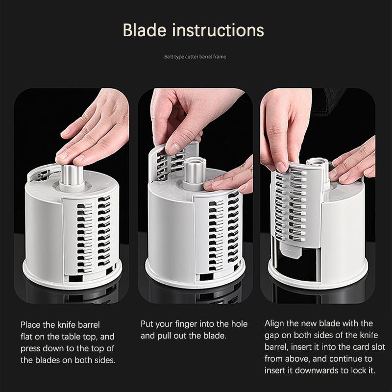 Multifunction Vegetable Slicer Manual Grater Vegetable Chopper 3 In 1 Round Cutter Potato Spiralizer Kitchen Accessories