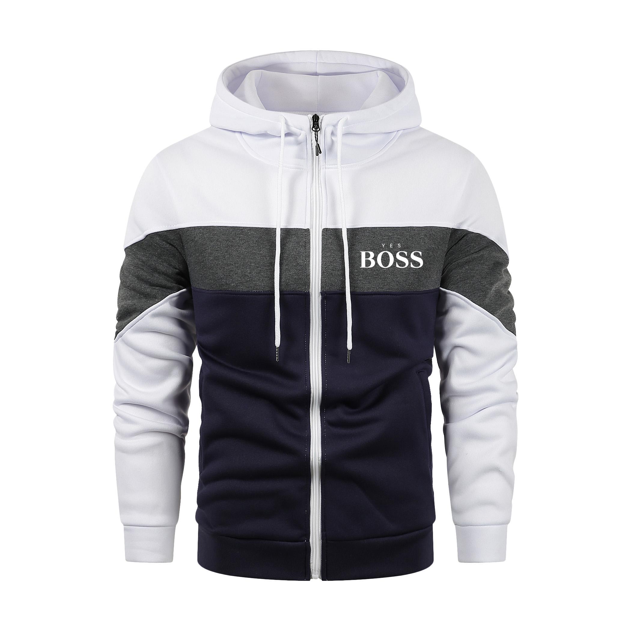 2024 Мужская осень и зима Новая толстовка с капюшоном на молнии с разноцветным принтом — фото 12