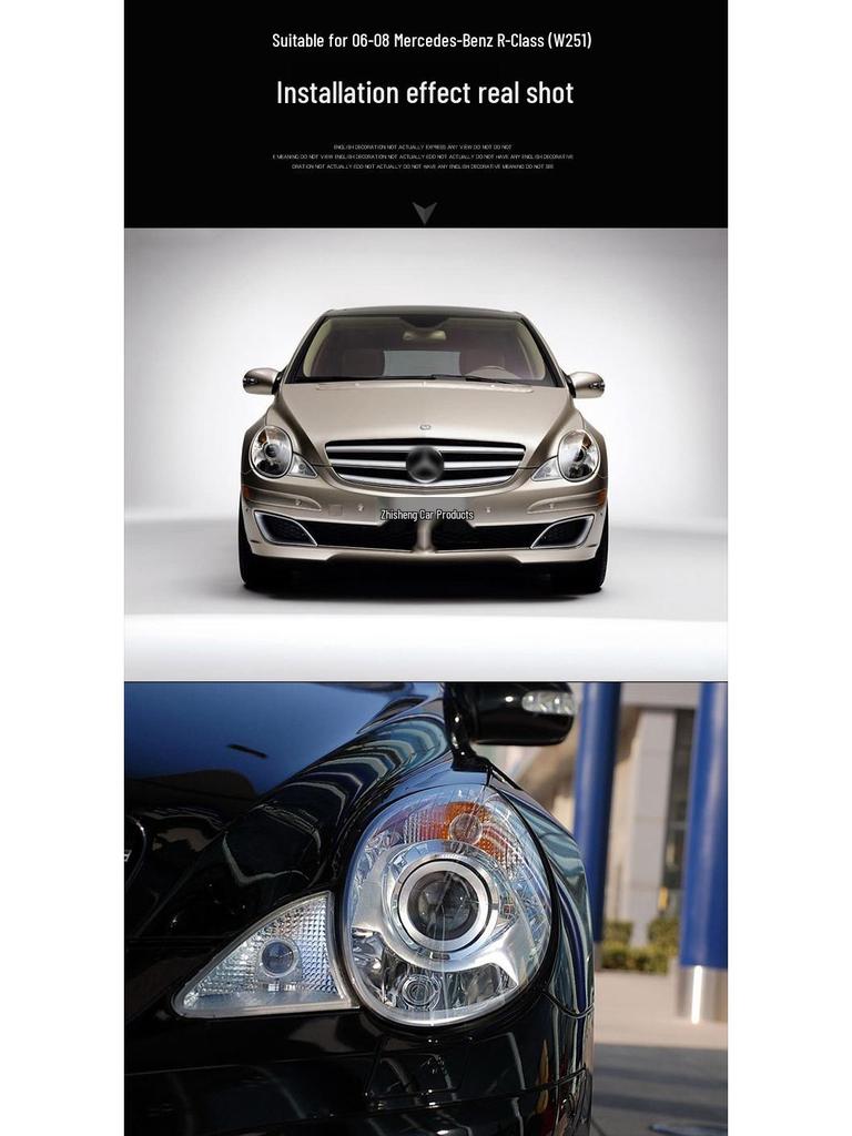 Robuste Scheinwerferabdeckung für 06-08 Mercedes-Benz R350 R500 R-Klasse W251 Modelle