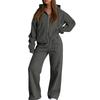Women's Casual Sweatshirt Jacket Set Comfortable Loungewear for Fall Winter