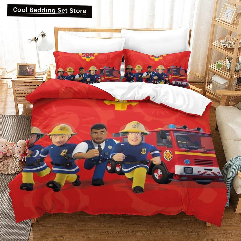 Drukowanie 3D Anime Prześcieradło Strażak Sam Zestaw Pościeli Pojedynczy Bliźniaczy Pełny Queen King Size Zestaw na Łóżko Sypialnia dla Dorosłych Dzieci Zestawy Poszewek na Kołdrę