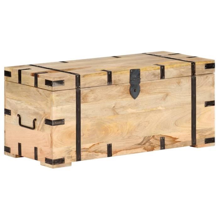 VidaXL Coffre 90x40x40 cm Bois solide de manguier