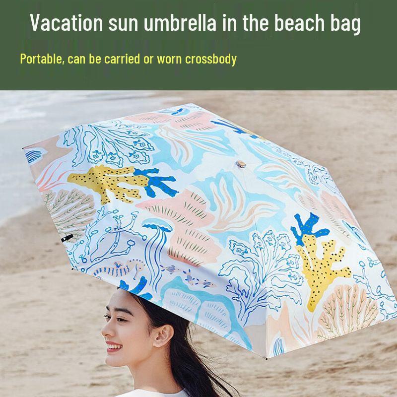 Beneath the Banana Ultra-Compact Five-Fold Automatic UV Protection Umbrella