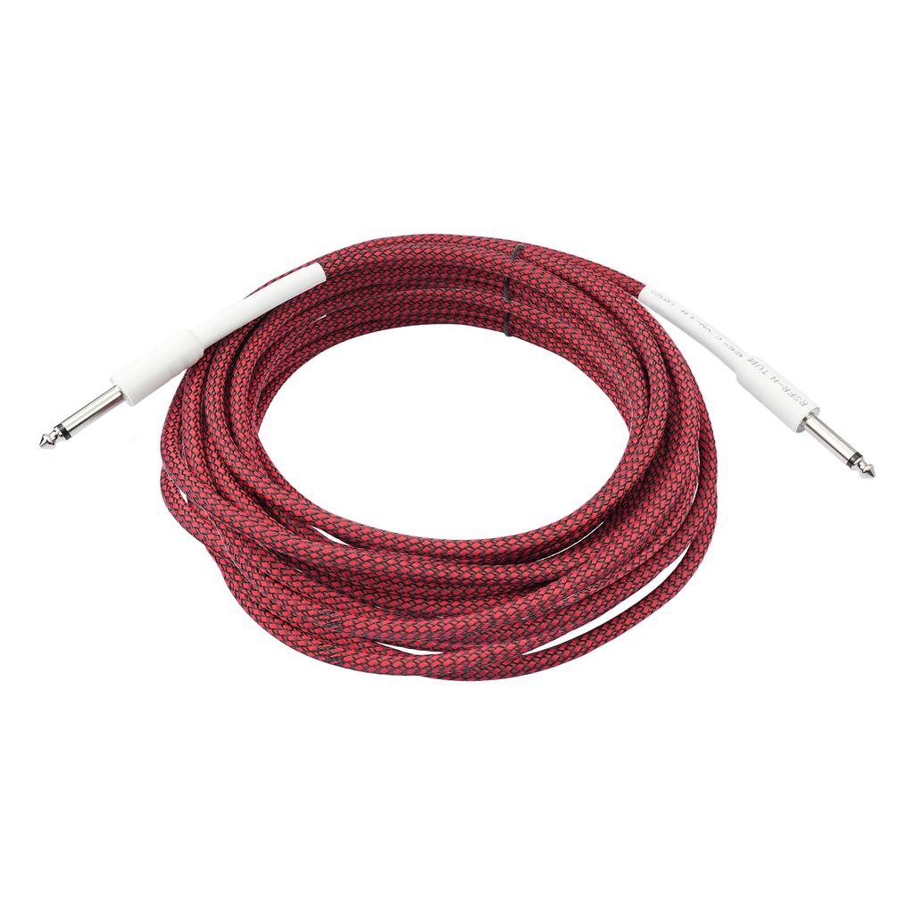 Gitarledning Elektrisk Instrumentkabel Bassledning 6,35 mm Rett til Rett for Elektrisk Gitar
