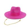 Chapeau Femme Chapeau de Paille Herbe Salée Lettre Jazz Chapeau de Soleil Hommes et Femmes Été Panama Jazz Chapeau de Soleil Plage Vacances Extérieur Vente en Gros