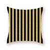 Decorative Throw Pillows Case Polyester Black Gold Geoetric Wave Cushion Cover For Sofa Home Car Bedroom 45X45Cm