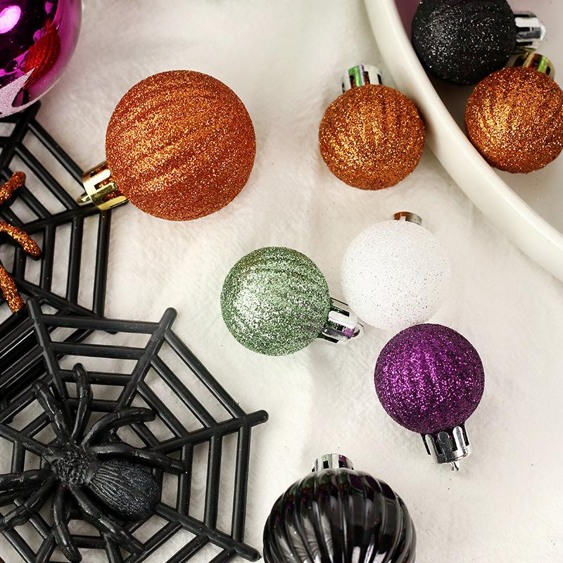 Halloween Decorations, 41 Pieces/set, Painted Skeletons, Plastic Balls, Pendant Sets, Halloween Party Pendants, Party Decoration Supplies