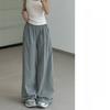 Womens Cargo Pants Summer Thin High Waist Wide Leg With Pockets For Casual Streetwear