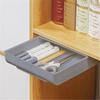 Under-Table Hidden Drawer: Dustproof Sticky Plastic Pull-Out Storage Box for Desktop Sundries