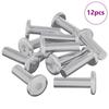 Screw 12 Pcs Silver 8 X 25 Mm Steel
