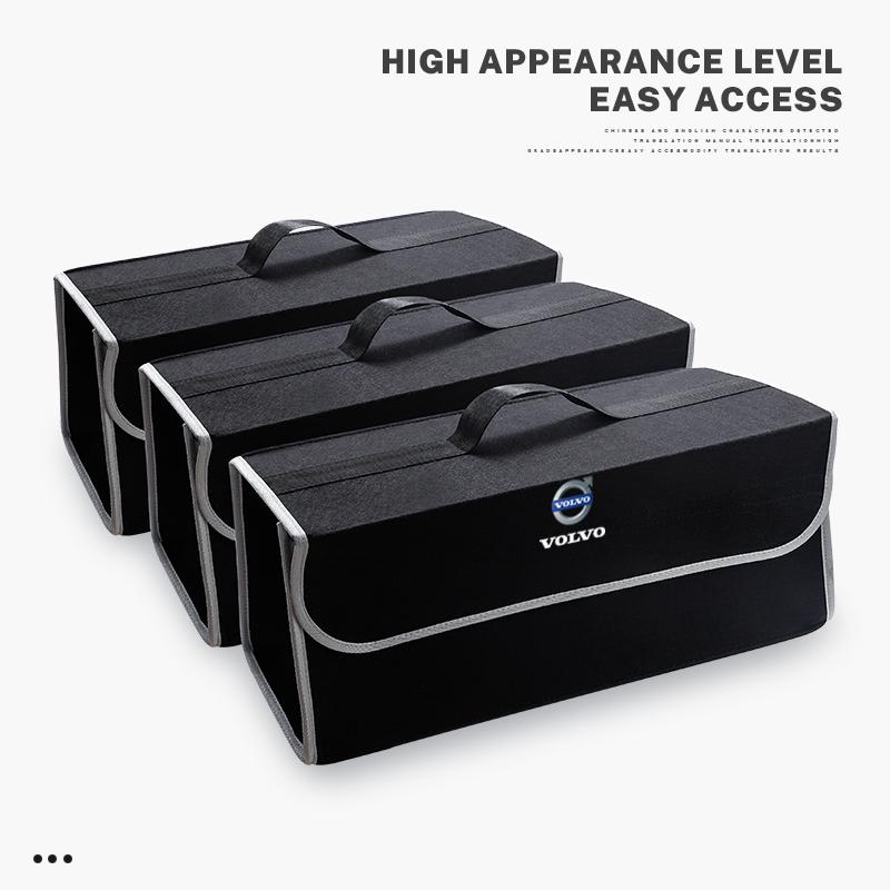 For Volvo XC90 XC60 V50 S60 V70 V60 V40 S90 Olestar AWD XC40 S8 Car Felt Cloth Storage Bag Trunk Organizer Box Folding Tool Case